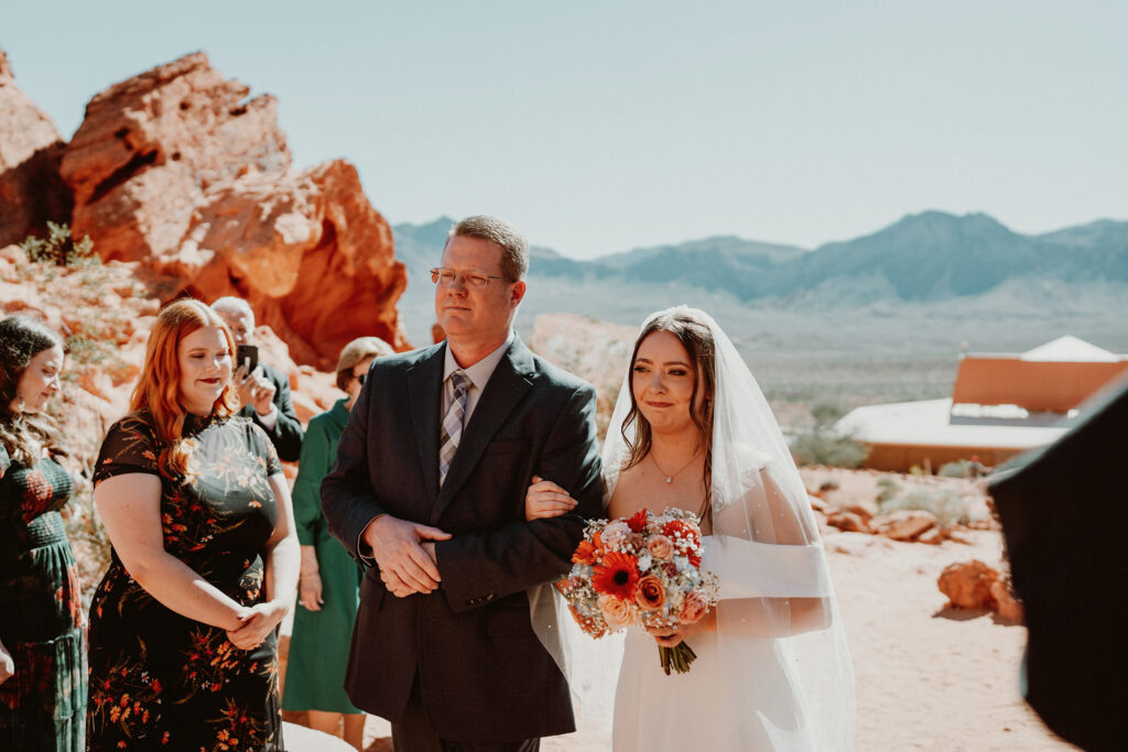walking down the aisle vegas wedding