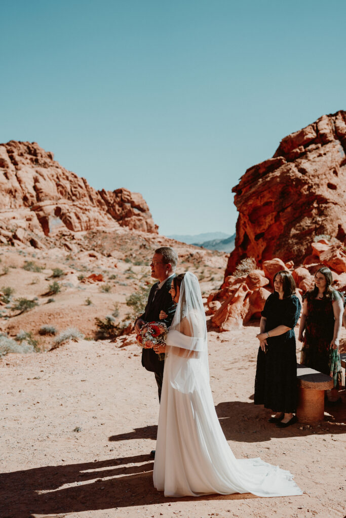 walking down the aisle vegas wedding