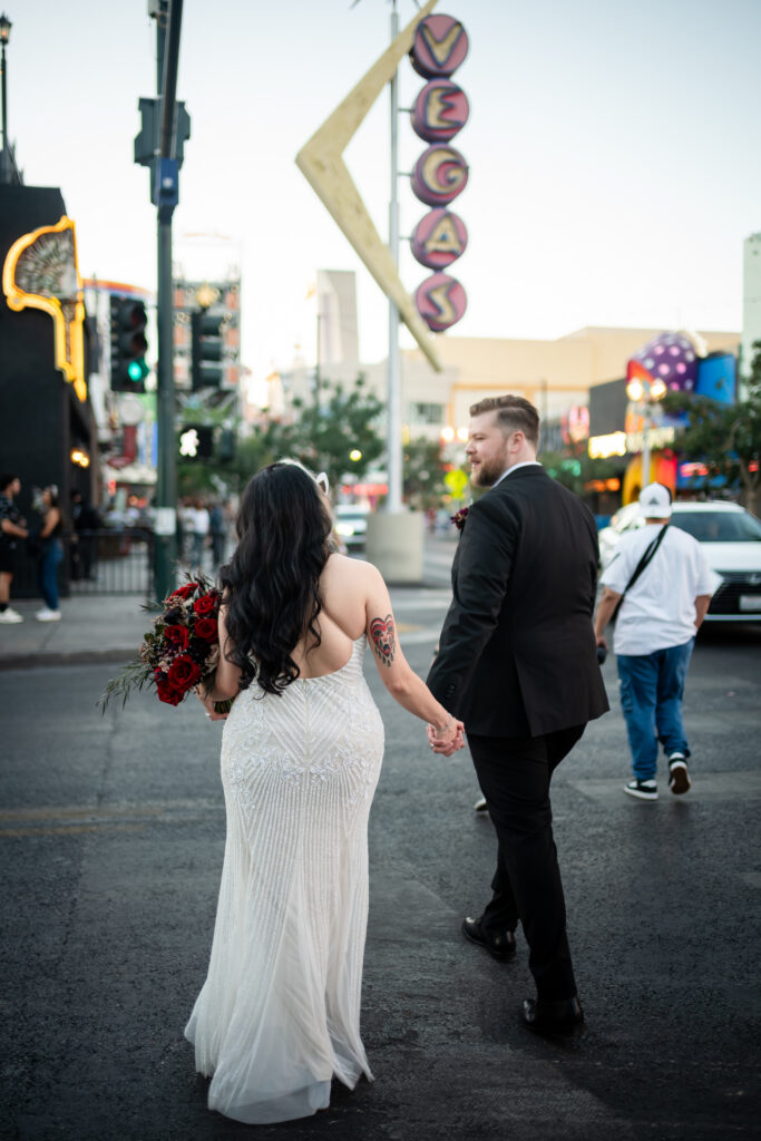 couple fremont street las vegas