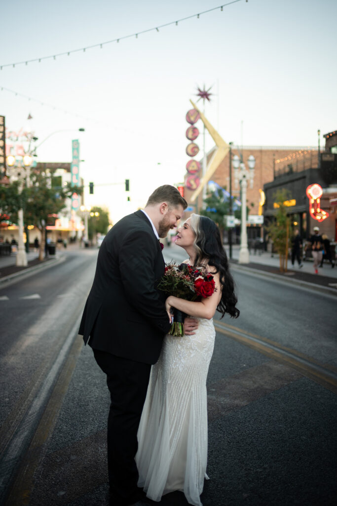couple fremont street las vegas