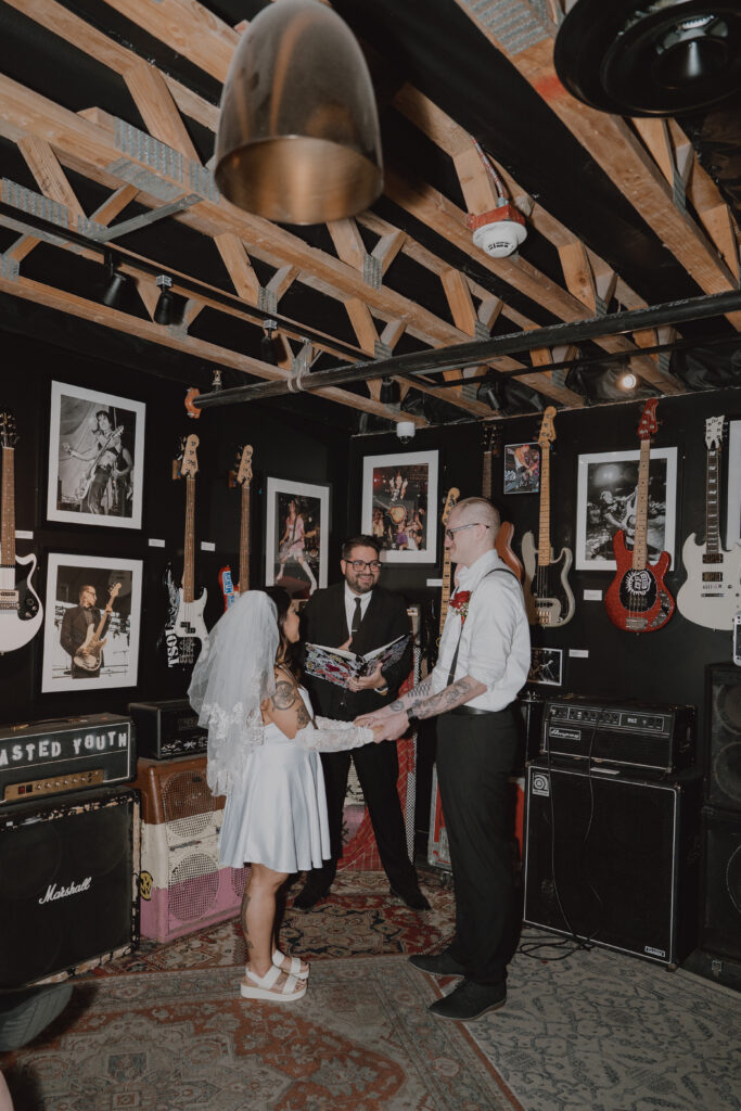 wedding ceremony punk rock museum