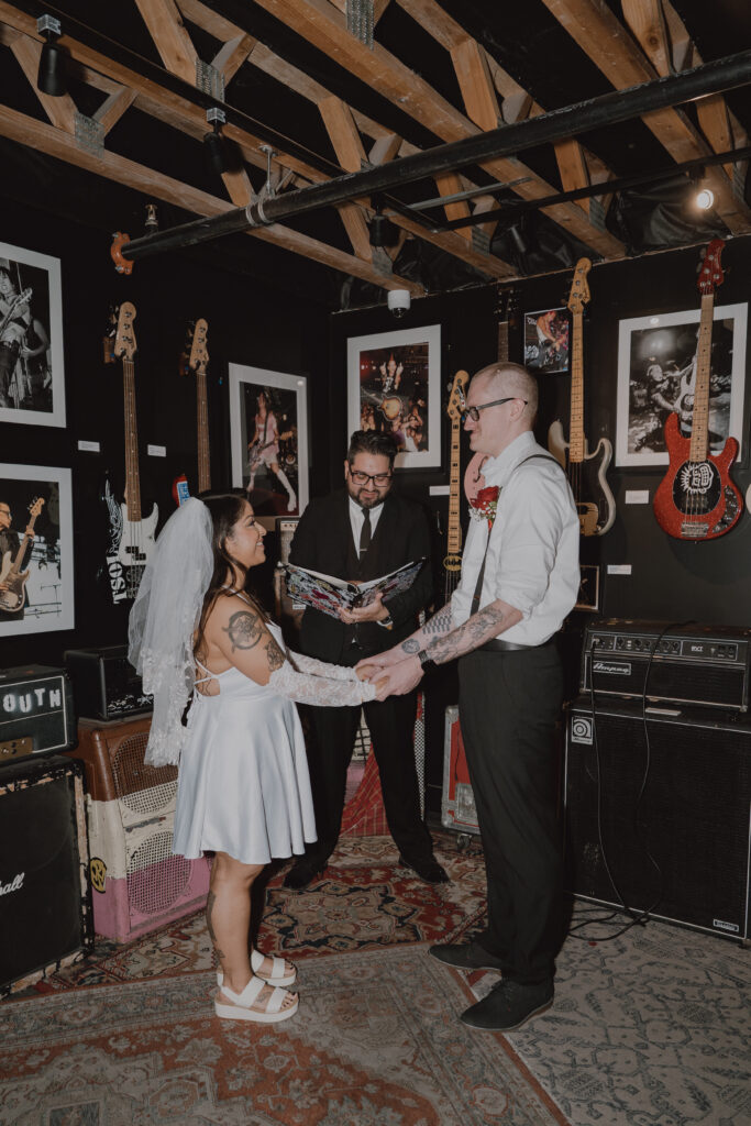 wedding ceremony punk rock museum