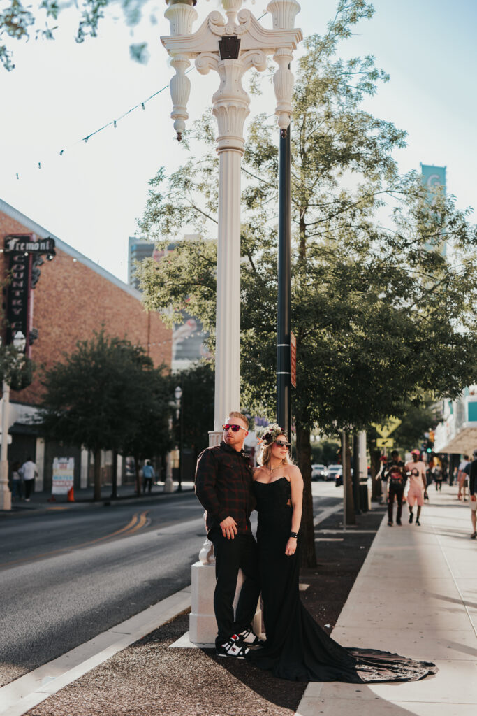 edgy couple downtown fremont street