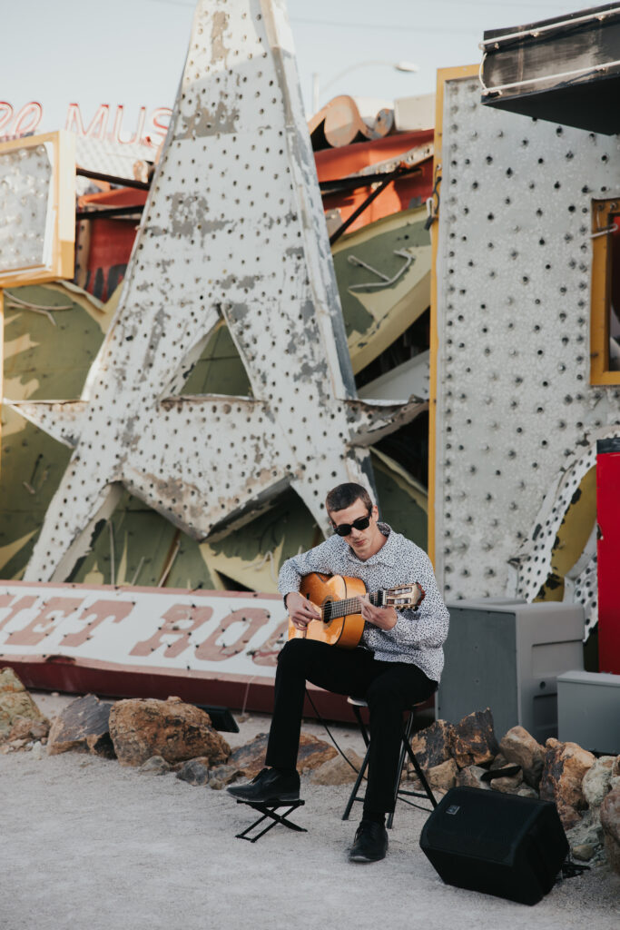 guitarist neon museum wedding