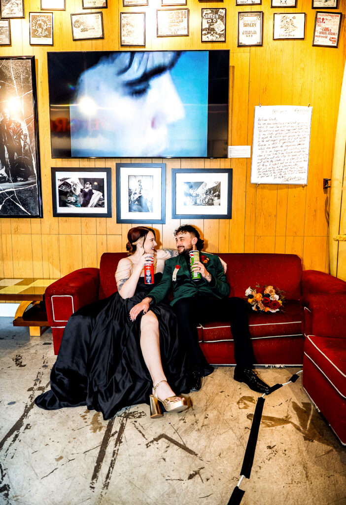 Wedding Day Portraits at Punk Rock Museum