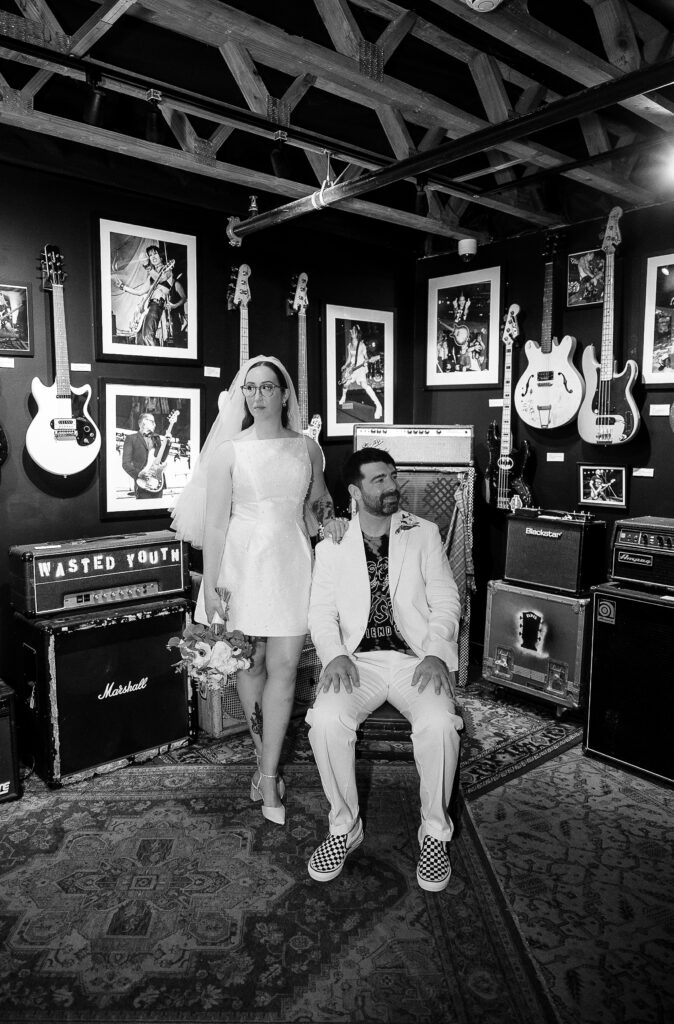Las Vegas destination wedding at the Punk Rock Museum