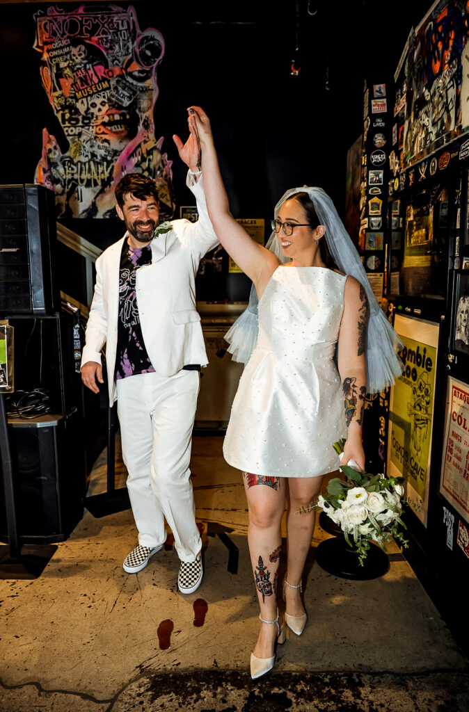 Las Vegas destination wedding at the Punk Rock Museum